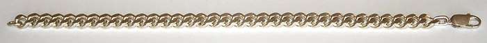 Cut curb BRACELET: 9mm wide, 24cm, sterling silver. Ready for you. Last one!