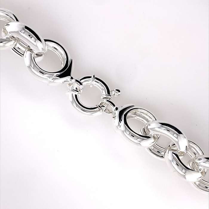 Rolo / belcher Signoretti BRACELET: 20.5mm wide, 24cm, sterling silver. BROAD and BOLD
