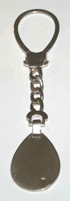 Large pear shaped Key Ring: sterling silver. Ready for you. Last one!