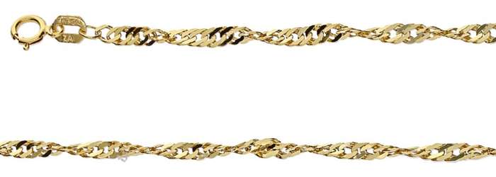 9k / 9ct gold Singapore CHAIN: 1.9mm wide, 55cm