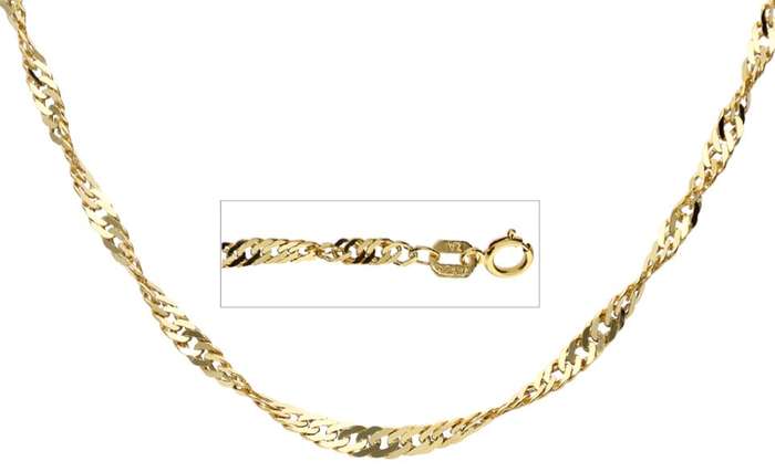 9k / 9ct gold Singapore CHAIN: 1.9mm wide, 55cm