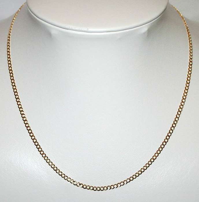 9k / 9ct gold Curb CHAIN: 3mm wide, 55cm