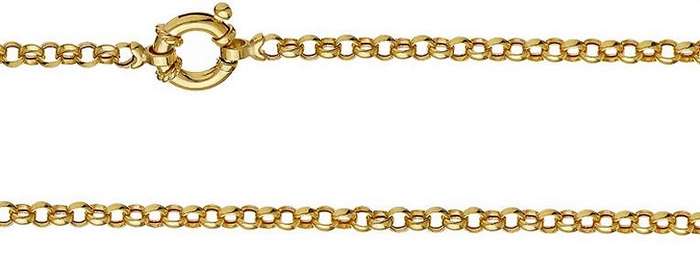 9k / 9ct gold Rolo / Belcher Signoretti BRACELET: 3.5mm wide, 19cm