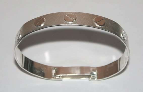 Sterling silver designer BANGLE: a refined unisex STUNNER!