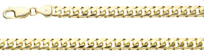9k / 9ct gold solid Cuban link BRACELET: 5.8mm wide, 21cm. Last one!