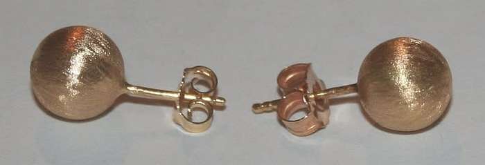 19.2k / 19.2ct Portuguese rose gold 9mm ball stud EARRINGS. Ready for you. Last pair!