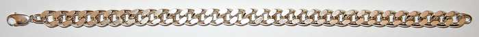 THICK curb BRACELET: 8.7mm wide, 23.6cm, sterling silver. Ready for you. Last one!