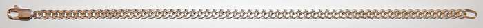 Sterling silver BRACELET: cut curb, 4.85mm wide, 22.7cm. Ready for you. Last one!