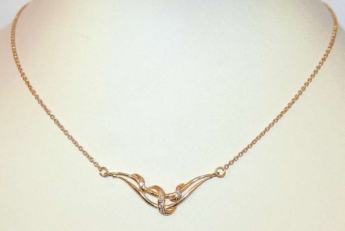 REDUCED MADLY - Diamond Necklace: 19.2k / 19.2ct rose gold = Ouro Portugues. Ready for you. Last one