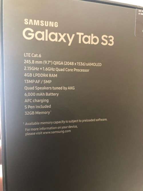 **NEW** Samsung galaxy tab S3 with S pen WiFi/LTE *WITH FREE SAMSUNG COVER KEYBOARD WORTH R3000!!!*