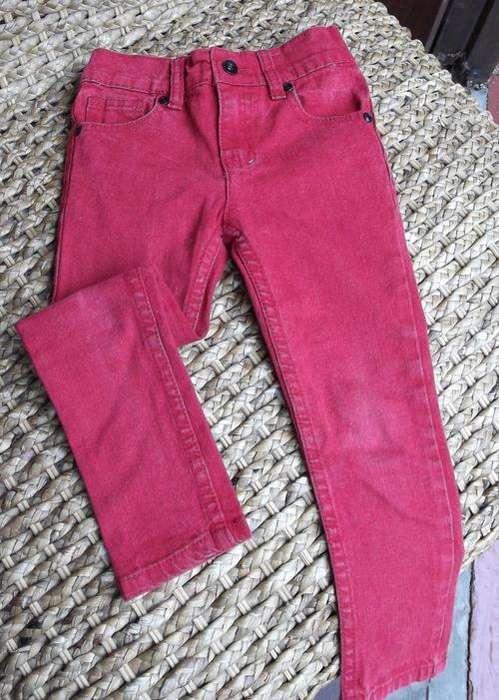 Pretty red jeans by 'Edgards Kds', size 3-4 years, elastic waist for comfort and easy dressing
