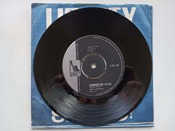 Eddie Cochran - Summertime Blues ( scarce 1968 SA released 7"single EX condition )