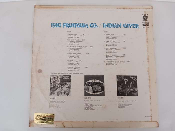 1910 Fruitgum Co.* - Indian Giver  ( Rare 1969 SA released LP )