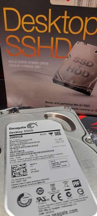`Massive`  2TB Seagate SSHD ( SSD + Hardrive) 6Gbit/s SATA Drive for Faster Boot and Faster Access