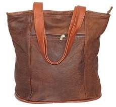 Geniun Leather Handbag. Give away price! Milk Chocolate shopper