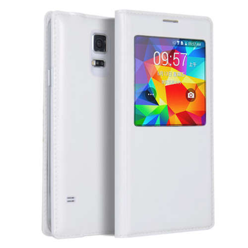 Window view Flip cover case for Samsung Galaxy S5 (White)