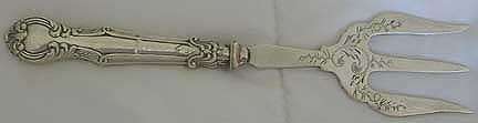 Victorian silver handled toasting/muffin fork 1899 Sheffield hallmarks