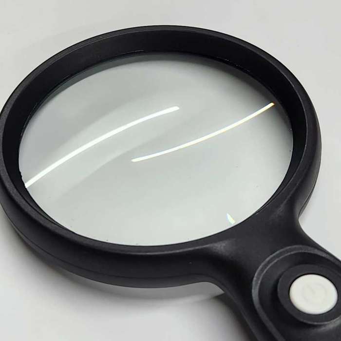 Magnifier handheld 90mm With dual LED Sleek Round Designe