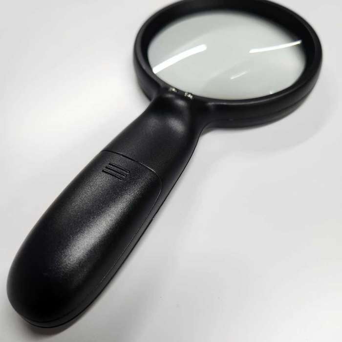 Magnifier handheld 90mm With dual LED Sleek Round Designe
