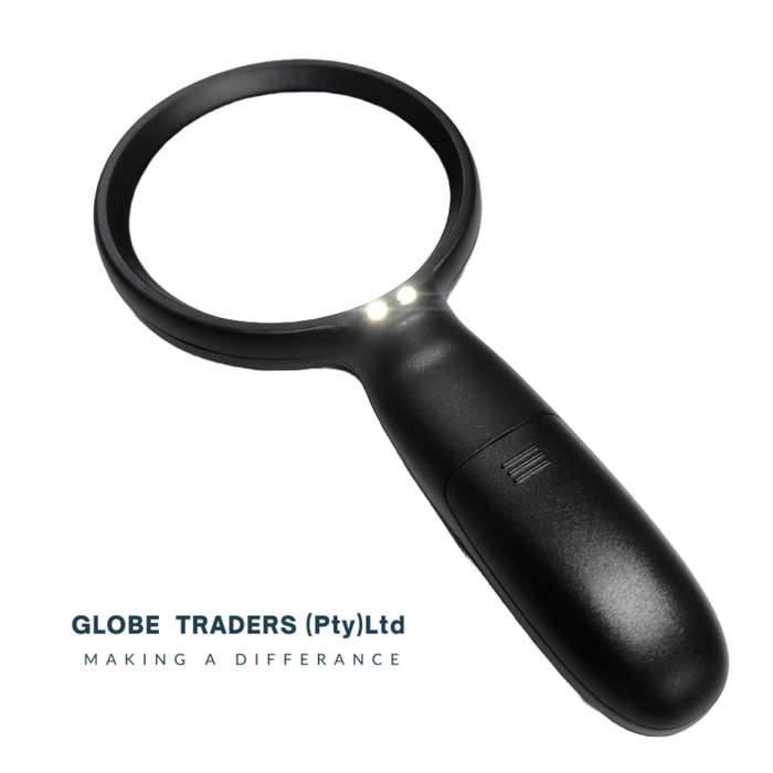 Magnifier handheld 90mm With dual LED Sleek Round Designe