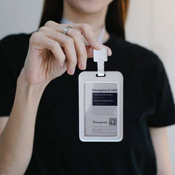 ID Card Holder Protector Pouch with clear window office school ID card holder, divers license holder