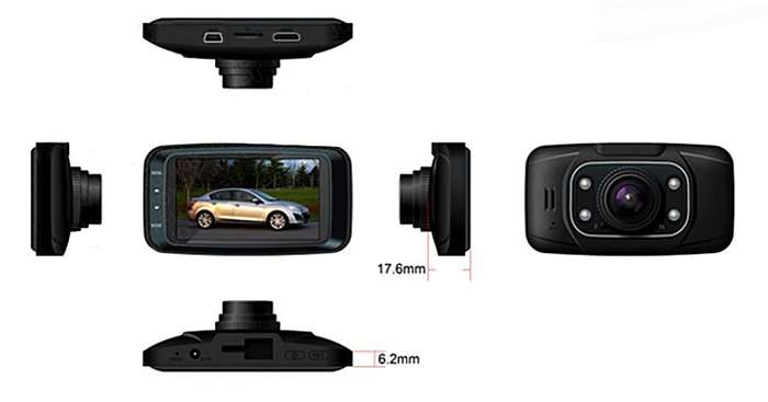 DashCam Car camcorder Car DVR GS8000L 1080P FullHD 2.7" With motion detection