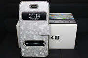 Silver Skin Megnetic Flip Case Cover For Apple iPhone 4S 4G 4