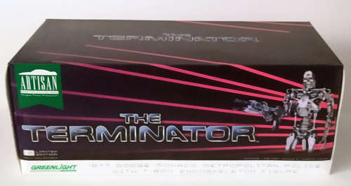 **RARE** Greenlight Artisan - `The Terminator` 1977 Dodge Monaco Metro Police with T-800 Figure 1/18