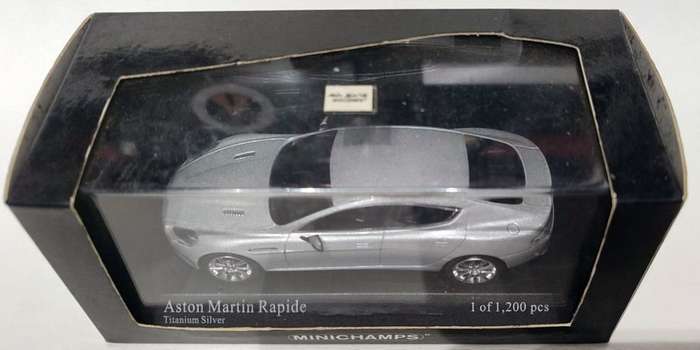 *RARE/NEW* 1/43 Minichamps Aston Martin Rapide 2010 Titanium Silver (LE 1 of 1200)