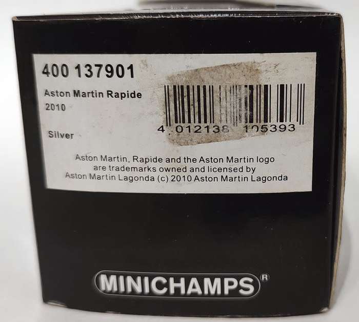 *RARE/NEW* 1/43 Minichamps Aston Martin Rapide 2010 Titanium Silver (LE 1 of 1200)