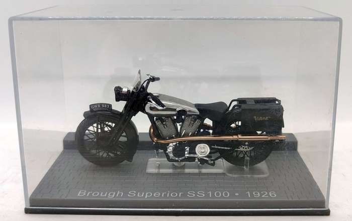 **Rare/Pre-loved** 1/24 IXO/Edicola Motorcycle - Brough Superior SS100 1926 - Black