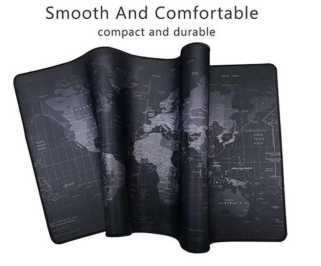 88 x 40cm World Map Non-Slip Desk Gaming Mouse Pad AK-1