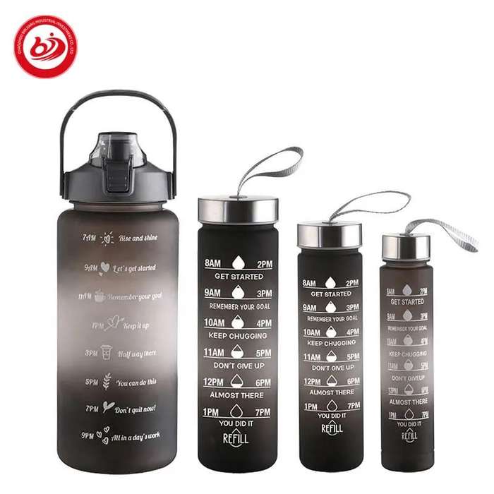 4 piece motivational water bottles