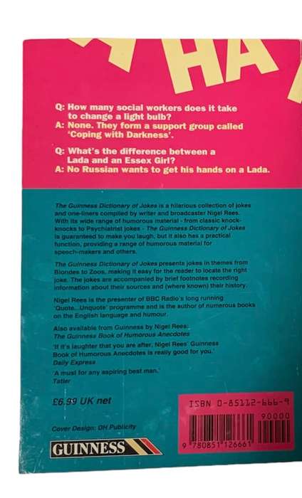 THE GUINNESS DICTIONARY OF JOKES - NIGEL REES - PAPERBACK BOOKS