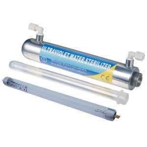 UV Light Water Steriliser Stainless Housing 12 Watt