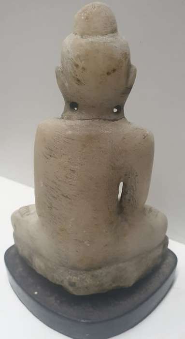Burmese Alabaster Carved Shan Buddah Statue.