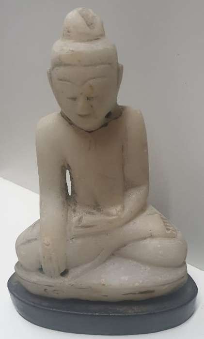 Burmese Alabaster Carved Shan Buddah Statue.