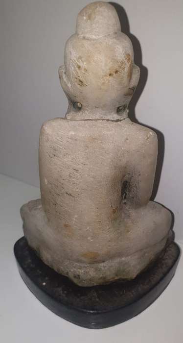 Burmese Alabaster Carved Shan Buddah Statue.
