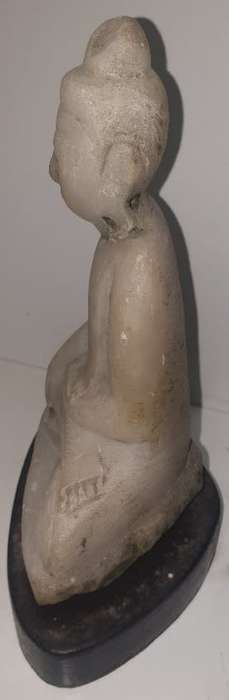 Burmese Alabaster Carved Shan Buddah Statue.