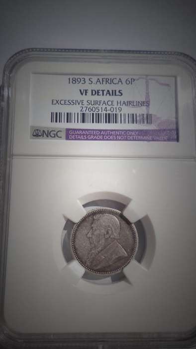 1893 6 PENCE VF DETAILS