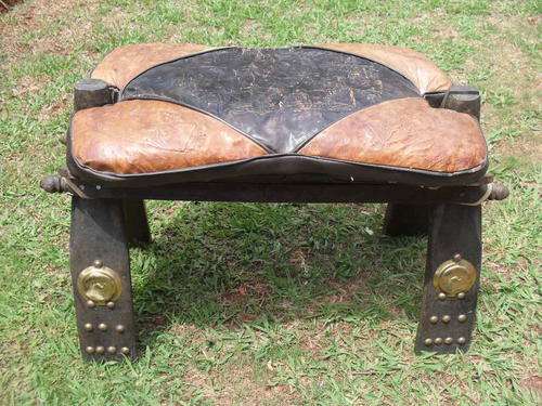VINTAGE LEATHER CAMEL SADDLE CHAIR