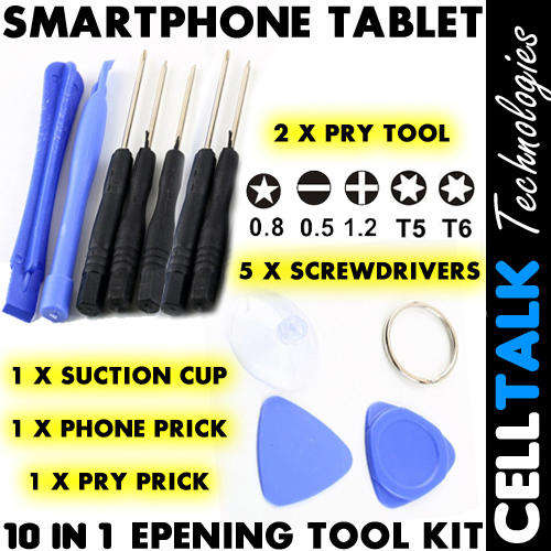 10 in 1 Opening Pry Tool Screwdriver Repair Kit For ALL Smartphone and Tablet