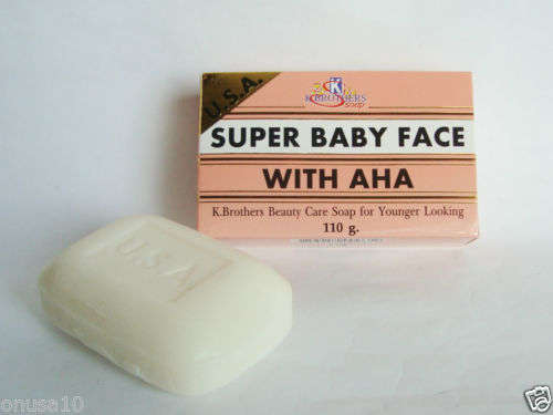 USA Super Baby Face with AHA Whitening Soap by K.Brothers 4x50g