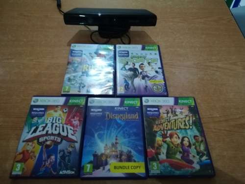 xbox 360 Kinect Camera + 5 Kinect Games