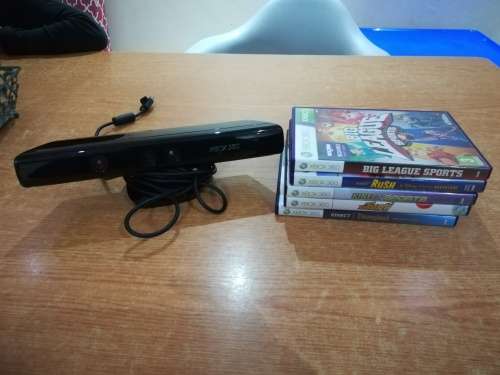 xbox 360 Kinect Camera + 5 Kinect Games