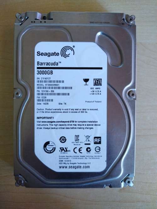 3TB Seagate Barracuda desktop hard drive