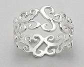 ***IN STOCK***GORGEOUS REAL 925 SOLID SILVER FILIGREE RING SIZE 5
