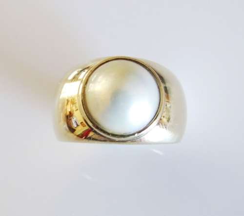 ***IN STOCK***VERY HEAVY 7.1 GRAM SOLID 9CT GOLD MABE RING SIZE 7
