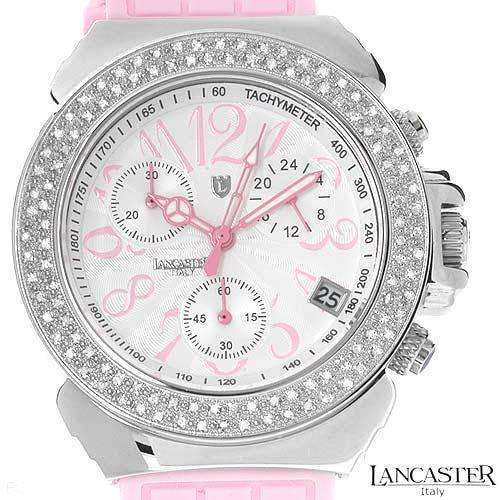 **R18 960** 0.94ctw Genuine Diamonds LANCASTER Made in Italy Brand New Chronograph Date Watch