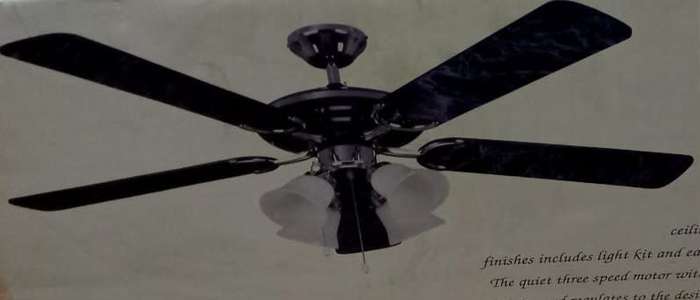 AIM 132cm 5 Blade Ceiling Fan, Color: Gun Metal and White Marble